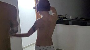 bbc stretches petite teen pussy hard in doggystyle and blowjob with brazilian latina getting rough orgasm barefoot