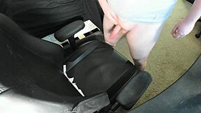 ginger teen masturbates close up in bedroom solo session. he explodes huge cum load on chair.