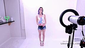 Shy purple-haired model gets that intense daddy pov fuck at the casting couch audition 😏🍆