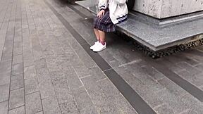 This polite girl has intense attraction in her parts that won't let go of inserted tools homemade fun with toys