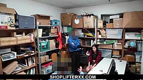Hey, that teen shoplifter slut swallows two massive cocks to skip prison time