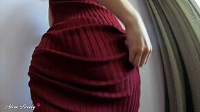 hey that stranger blonde in her dress and stockings sucks cock so skillfully then we fuck hard in standing doggy pov amateur style