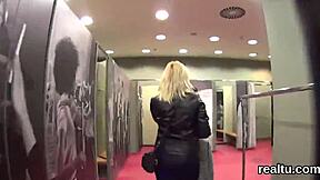 Wow, check out this striking Czech teen 18+ getting seduced right in the mall and then fucked hard in POV action