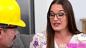 I feel so turned on watching this sex-starved hotwife with her cuckold husband and the handsome handyman filling her holes