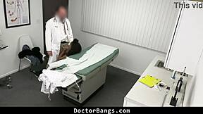 Patient gets intimate physical exam from doctor with bent over doggystyle and orgasm!