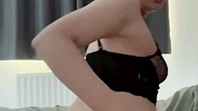 British teen slut teases with toys for intense solo squirting orgasm