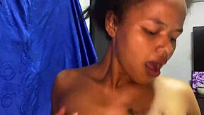 Stepsister gives deep blowjob and drains all my cum