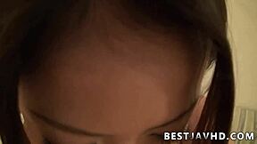 amateur teen 18+ager yui nanase reveals her elastic hairy pussy in intense blowjob and brutal japanese jav uncensored action