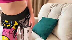 Russian wife cheats on husband with his friend through big ass doggystyle and missionary riding at home. She moans during the tight pussy fuck while he steps out.