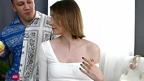 Tattooed brunette babe bends over for deep assfucking and creampie!