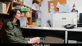 Skinny Teen 18+ Caught For Shoplifting Crime Gets Punished In Garage By Cop