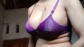 Wow, check out this beautiful Asian shemale in her early morning solo masturbation session!