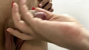 i sucked off the neighbor after he asked me to shave his cock - now he's choking me deep in missionary