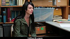 Skinny Teen 18+ Caught For Shoplifting Crime Gets Punished In Garage By Cop