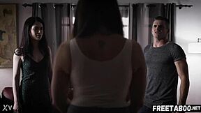 Imagine Twisted Stepsiblings Passing Around Milf Chanel Preston And Teen Evelyn Claire In Full Taboo Scene