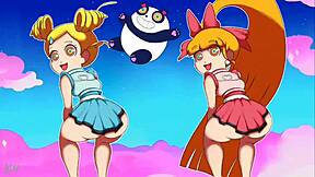 powerpuff girls teens shake it back in thongs and panties 😏👙