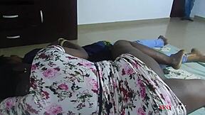 My neighbor fucked me beside my husband until he woke up to punish us both