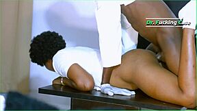 Mdx amateur teen gets fucked by doctor in hospital while waiting for stepbrother. Wet pussy takes big black cock hard.