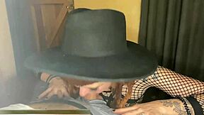 Goth Girl Delivers Sloppy Blowjob with Gagging and Choking for Big Cumshot Reward!