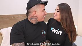 In this homemade video, Sara Blonde gets roughly fucked missionary style by her boyfriend's stepbrother Danner Mendez while alone, making her super happy.