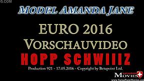 Amanda das em girly in sexy German outdoor adventure.