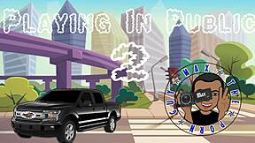 Hey, check out this wild public backseat action with big black cock and petite ebony in the trailer.