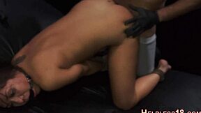 Bdsm Tied Teen Throats Deep