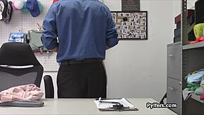 Hot Teen 18+ Unleashes Intense Blowjob In Storage Room With Her Nice Tits