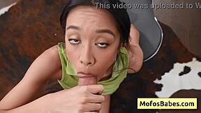 Busty Brunette Teen Suck Fat Dick and Bang It on Her Face - Jade Kimiko Charles Dera