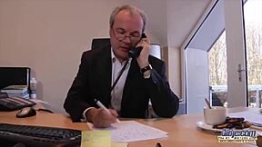 Young Secretary RIDES Her Boss's Huge COCK In The Office. She SPREADS Legs For Pussy FUCK And SUCKS Him Off With Blowjob Until Cum SWALLOW.