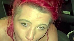 I picked up this real redhead hooker and fucked her bareback in the car until I came inside her pussy.