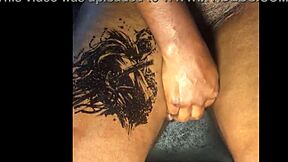 thigh fuck with handjob and fingering her laps in bedroom close up homemade video