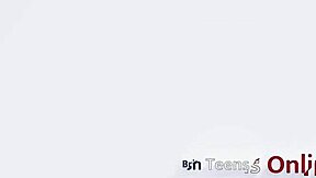 British 19 year old does footjob and 69 then plays with cum