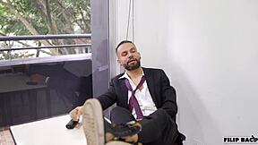 Delinquent student fucks his teacher right in the middle of the empty classroom with big cock pounding her ass. 😈🍑 She's moaning loud from the intense doggystyle session!