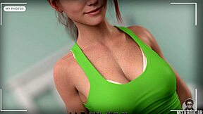 summer heat builds with big ass brunette milf showing off her shaved pussy in close up horny poses