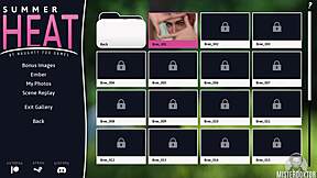 summer heat builds with big ass brunette milf showing off her shaved pussy in close up horny poses