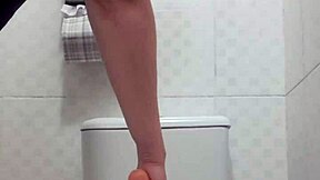 Can This Big Ass Solo Girl Ride a Huge Dildo in Her Wet Pussy Until Orgasm and Squirt in Bathroom