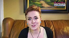 petite tattooed blonde micah handles a large tool and takes the finish