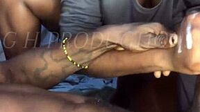 The best hand job with deepthroat and cum