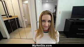 Stepbro Catches Stepsis Deepthroating Huge Cucumber