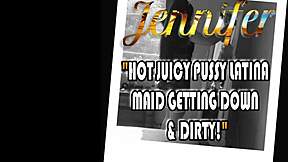 Hot latina maid in lingerie teasing during pov casting interview with fetish elements