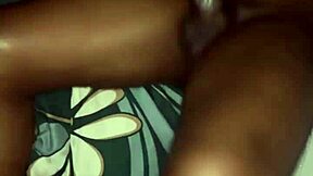 Ebony fat ass beauty takes big cock raw doggystyle until creampie fills her up