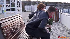 18videoz presents fresh busty redhead teen Queenlin in surprisingly intense fuck session