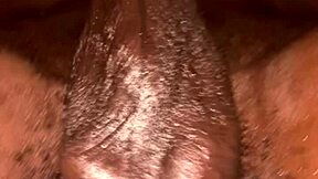 Ebony fat ass beauty takes big cock raw doggystyle until creampie fills her up