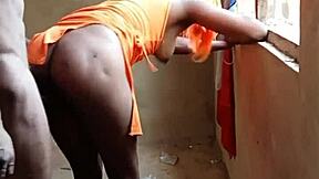 African Teen Slut Takes BBC in Standing Doggy?