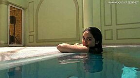 diana rius shows off her juicy tits and shaved body while groping underwater in bikini 😏