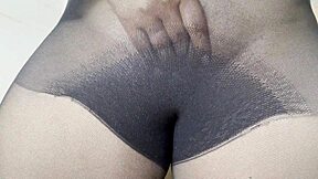 Step Sister Without Panties In Transparent Pantyhose With Big Ass Big Tits