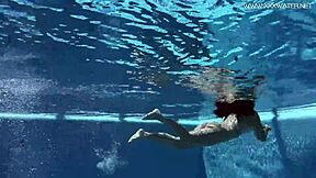 diana rius shows off her juicy tits and shaved body while groping underwater in bikini 😏