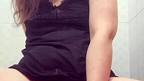 Can This Big Ass Solo Girl Ride a Huge Dildo in Her Wet Pussy Until Orgasm and Squirt in Bathroom