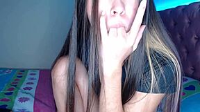 i'm this petite teen 18+ stripping off my clothes and masturbating slowly